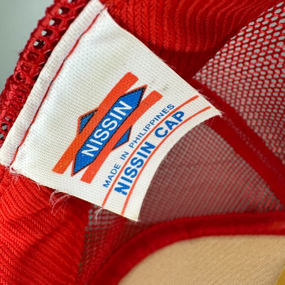 Vintage 1980s Coca-Cola Classic Scrambled Eggs Embroidered Red Trucker Hat - Picture 7 of 12